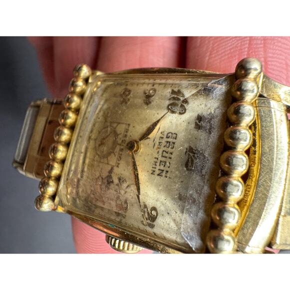 Vintage Gruen Veri-Thin Precision With Calendar Stretch Band 20mm 10k GF main image 11